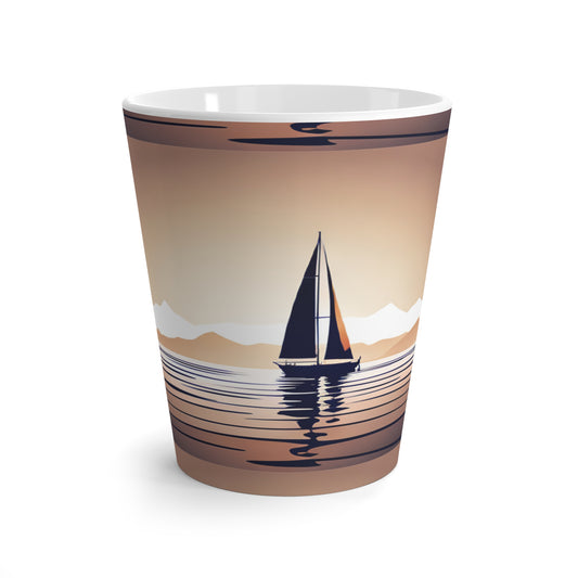 Sail Boat Sunset Latte Mug